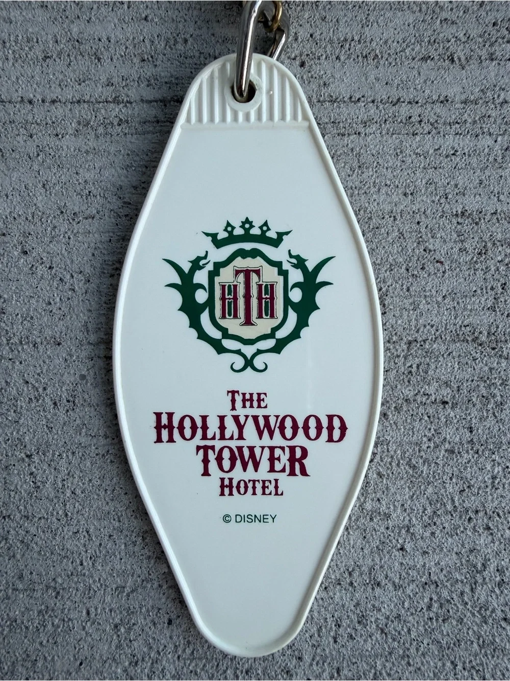 Vintage Disney Hollywood Tower Hotel Room 1313 Keychain With Metal Key Tower